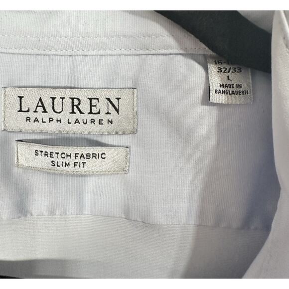 Lauren Ralph Lauren Slim Fit Men's Blue Long Sleeve Button Down Shirt Large 2122 - Picture 3 of 3